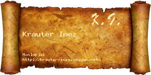Krauter Inez névjegykártya